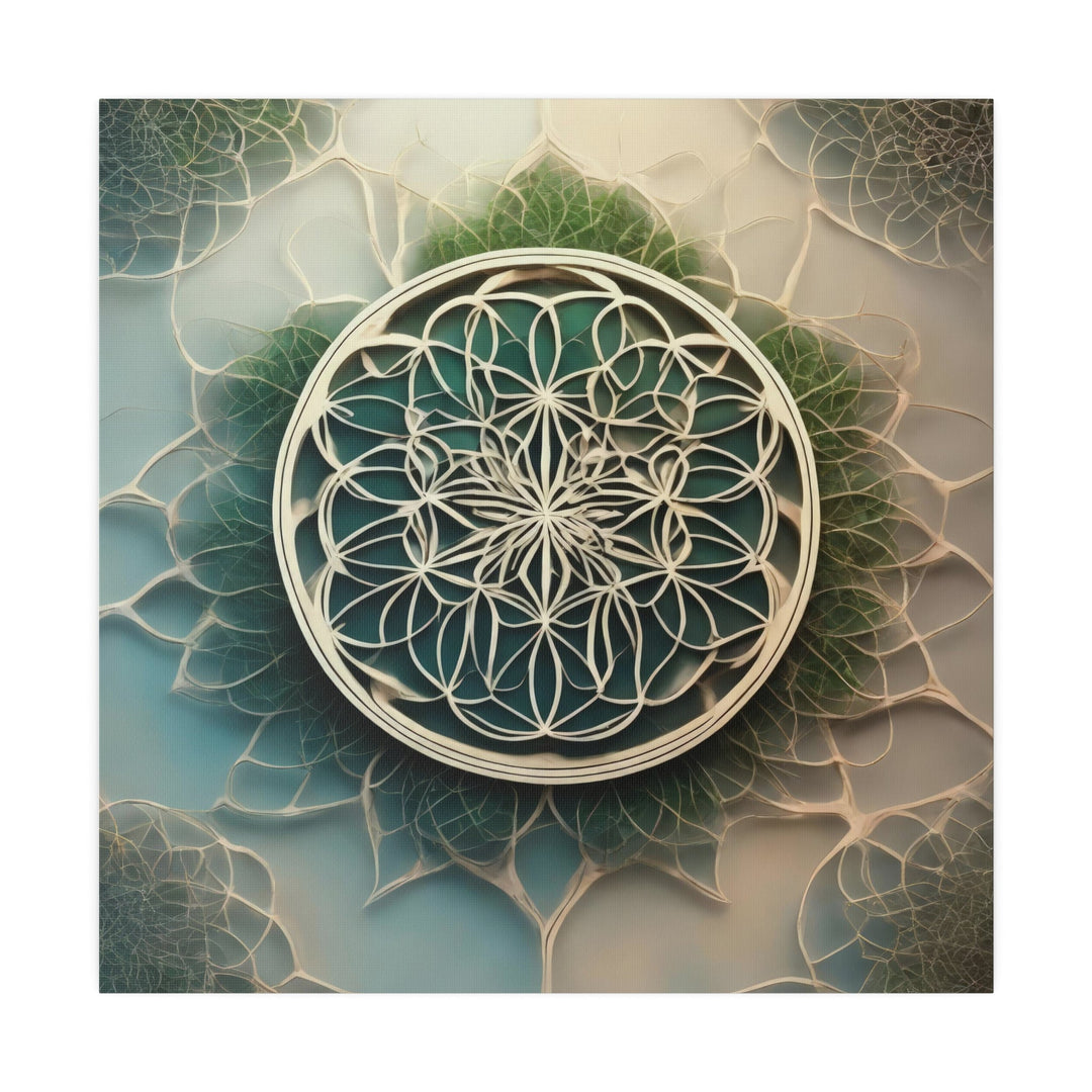 Circular Geometric Pattern - Matte Canvas - Canvas - g(0D·IO) - 32" x 32" (Square) - 0.75'' -