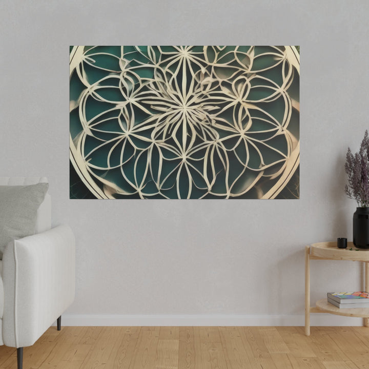 Circular Geometric Pattern - Matte Canvas - Canvas - g(0D·IO) - 32" x 32" (Square) - 0.75'' -