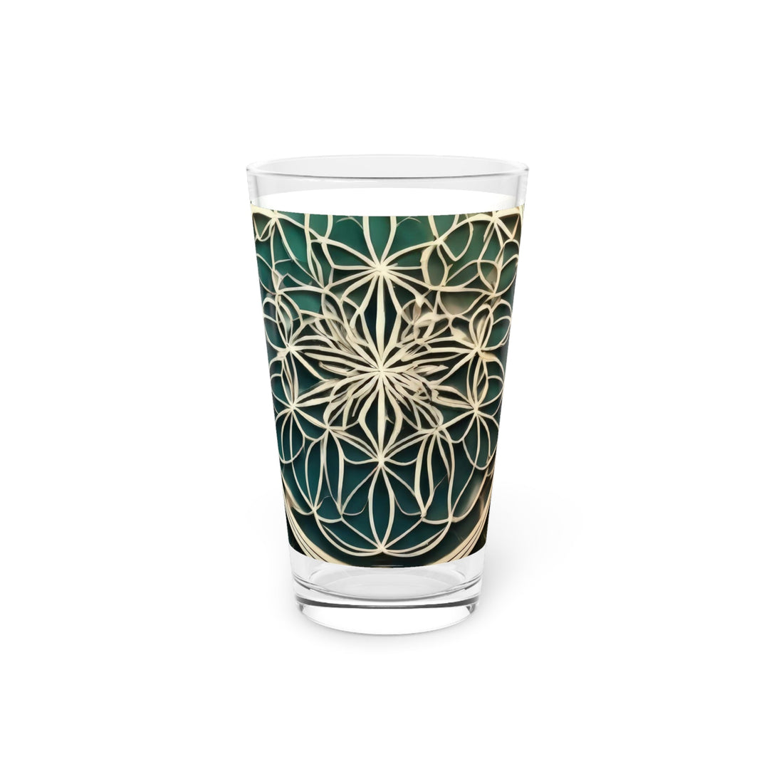 Circular Geometric Pattern - Pint Glass - Mug - g(0D·IO) - 16oz - -