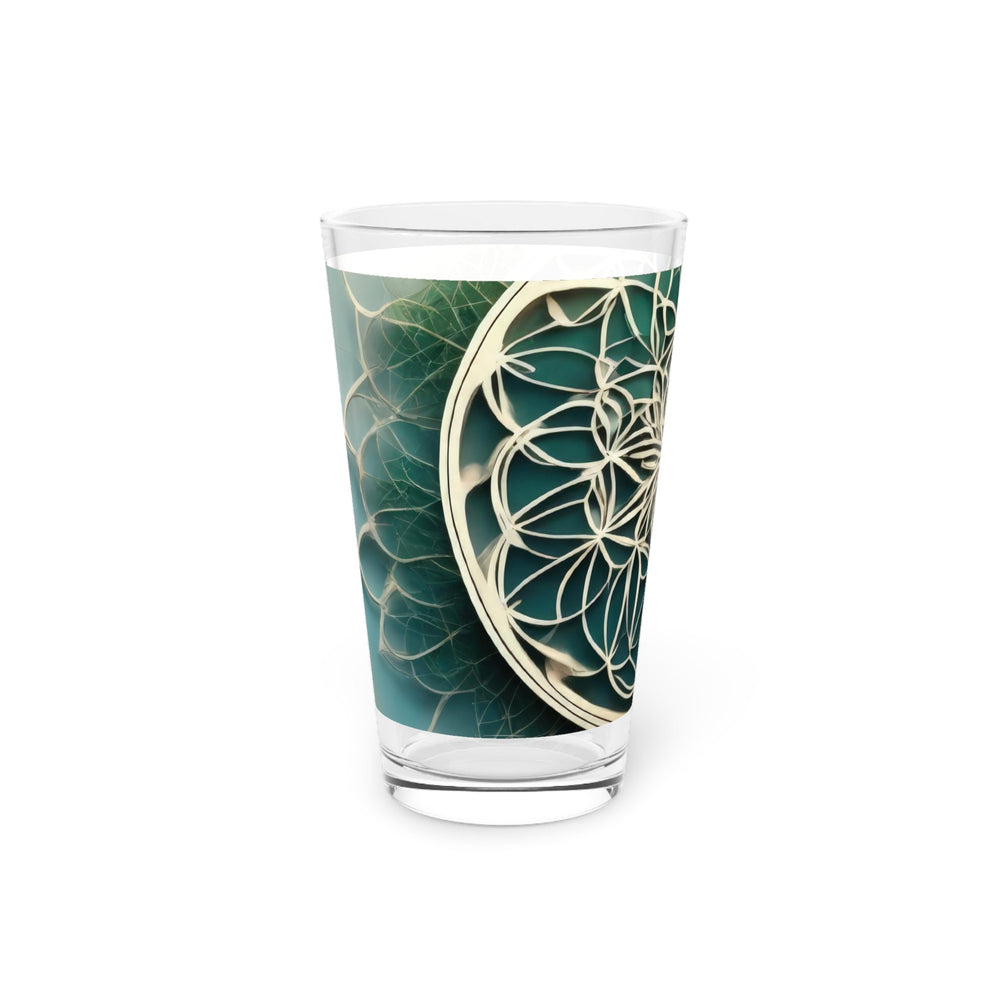 Circular Geometric Pattern - Pint Glass - Mug - g(0D·IO) - 16oz - -