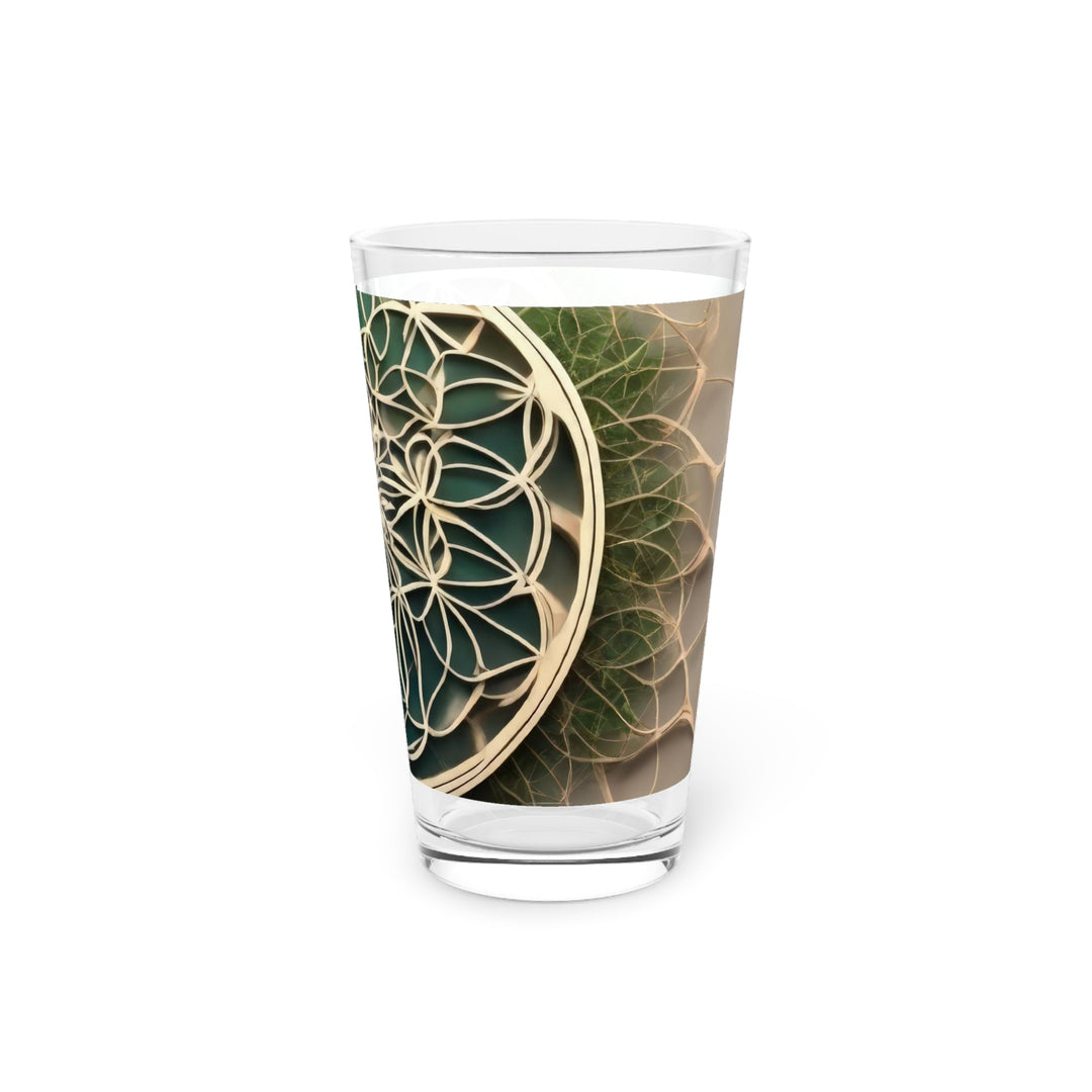 Circular Geometric Pattern - Pint Glass - Mug - g(0D·IO) - 16oz - -