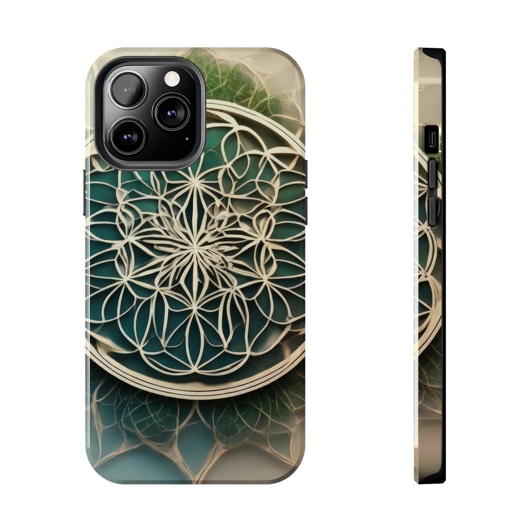 Circular Geometric Pattern - Tough Phone Case - Phone Case - g(0D·IO) - iPhone 13 Pro Max - -