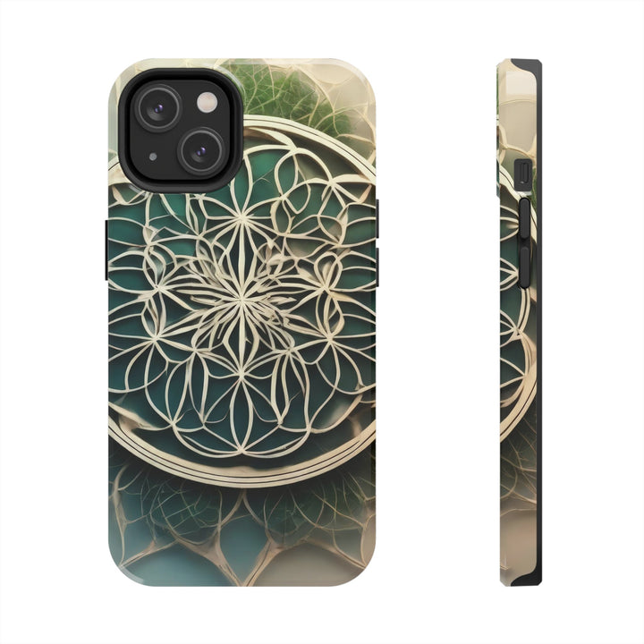 Circular Geometric Pattern - Tough Phone Case - Phone Case - g(0D·IO) - iPhone 14 - -