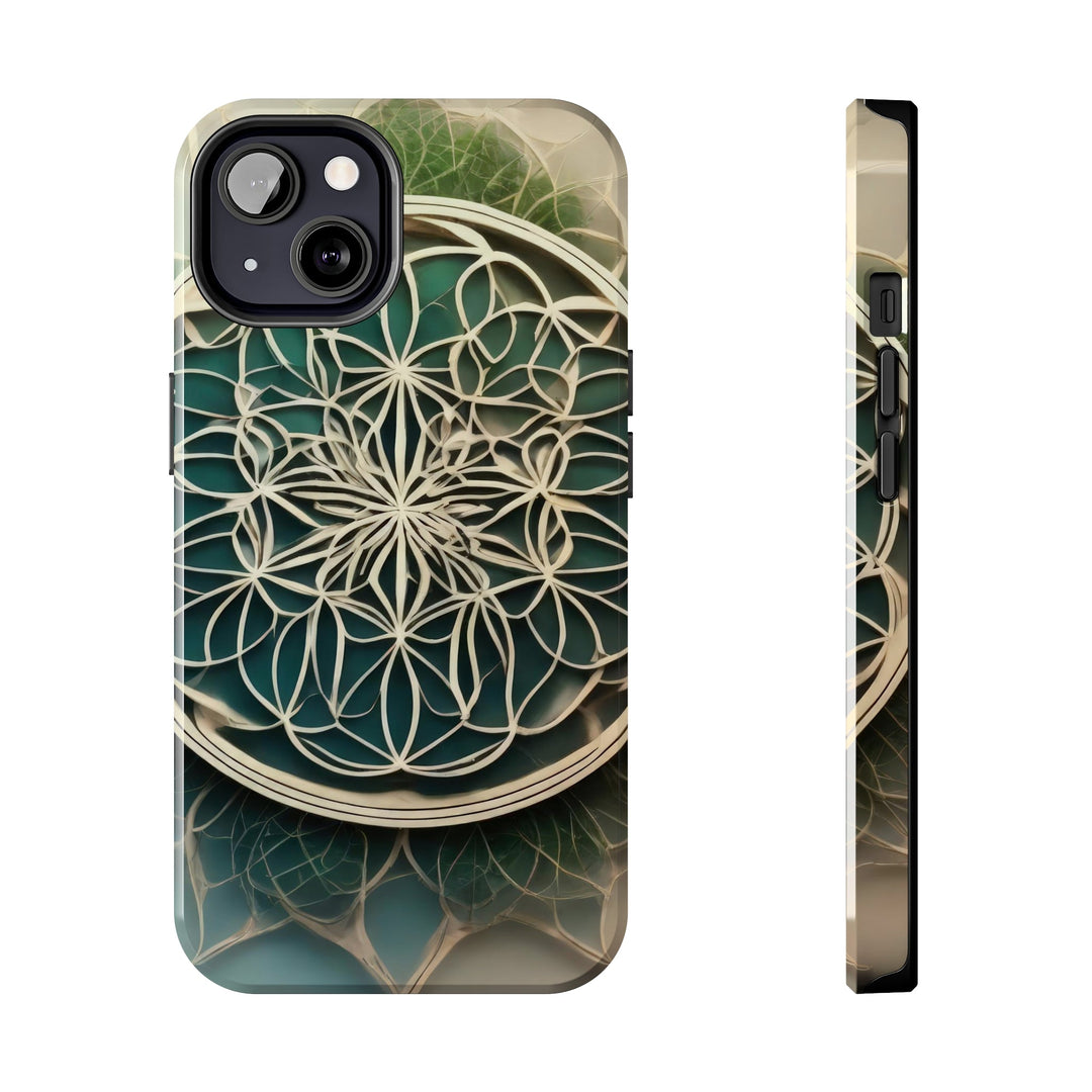 Circular Geometric Pattern - Tough Phone Case - Phone Case - g(0D·IO) - iPhone 13 - -