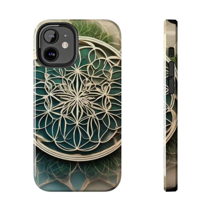 Circular Geometric Pattern - Tough Phone Case - Phone Case - g(0D·IO) - iPhone 12 Mini - -