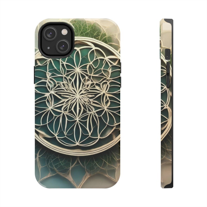 Circular Geometric Pattern - Tough Phone Case - Phone Case - g(0D·IO) - iPhone 14 Plus - -