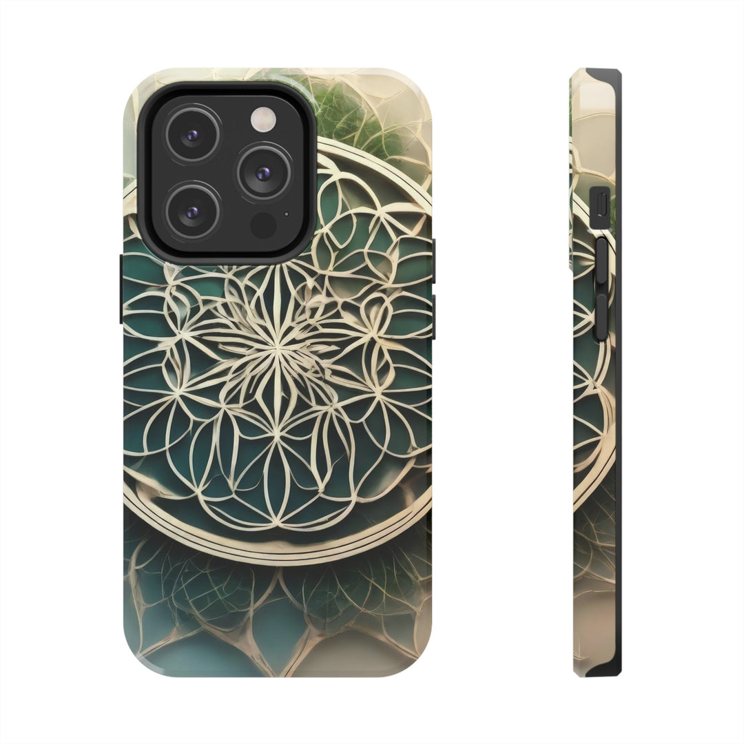 Circular Geometric Pattern - Tough Phone Case - Phone Case - g(0D·IO) - iPhone 14 Pro - -