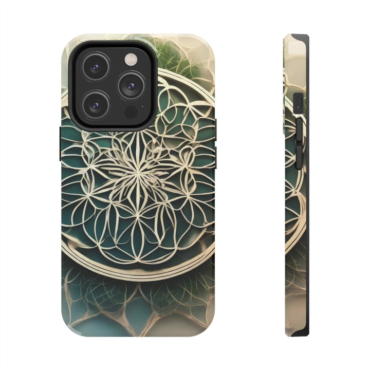 Circular Geometric Pattern - Tough Phone Case - Phone Case - g(0D·IO) - iPhone 14 Pro - -