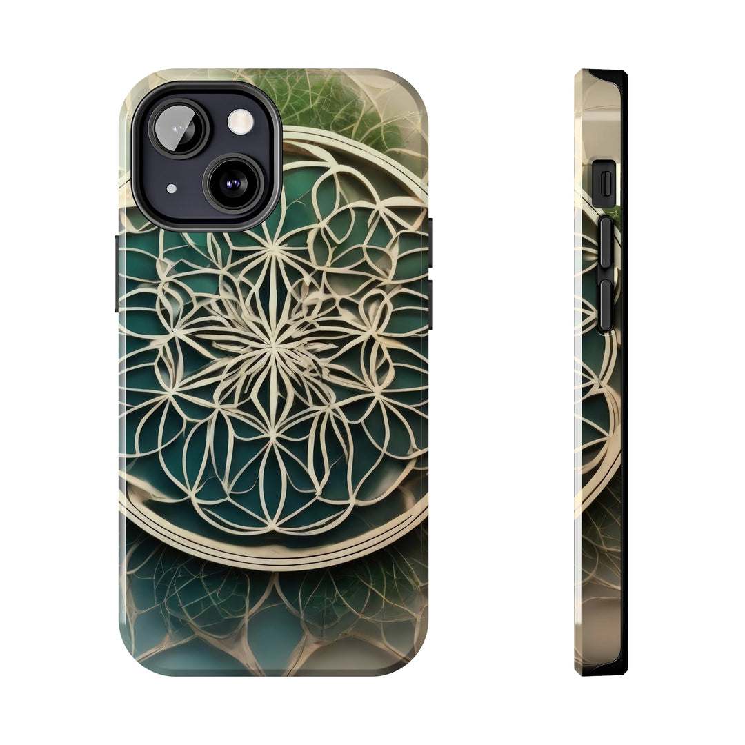 Circular Geometric Pattern - Tough Phone Case - Phone Case - g(0D·IO) - iPhone 13 Mini - -