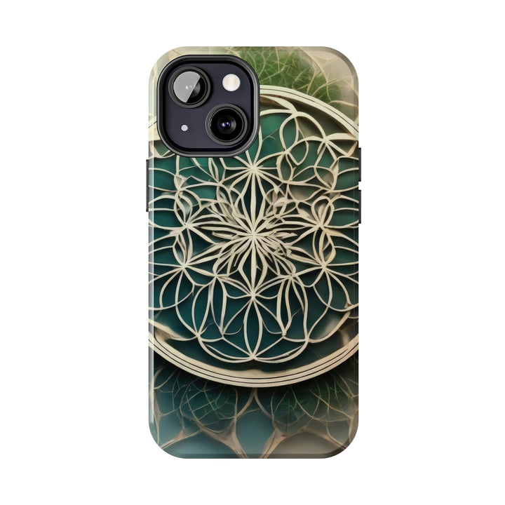 Circular Geometric Pattern - Tough Phone Case - Phone Case - g(0D·IO) - iPhone 13 Mini - -