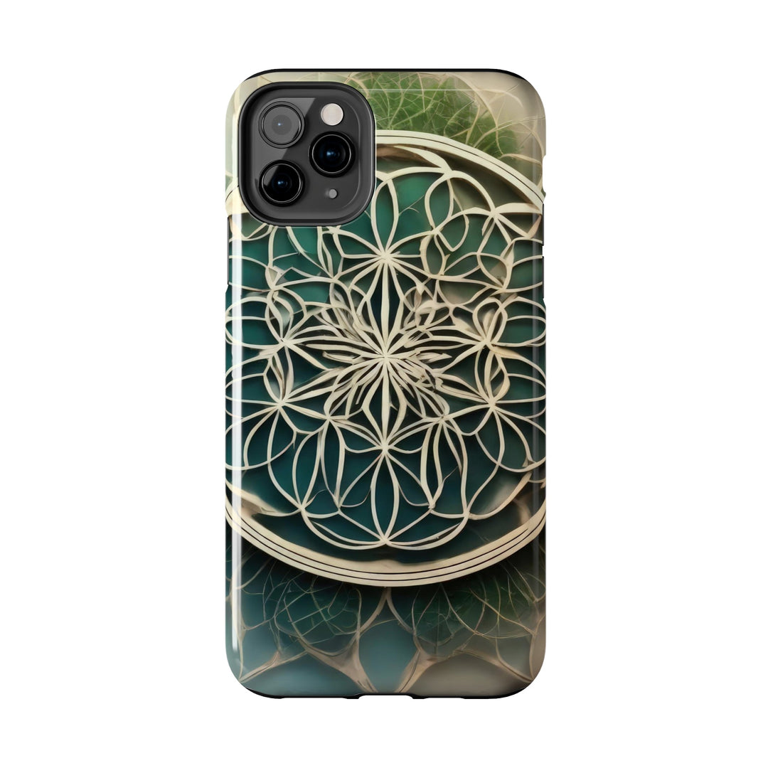 Circular Geometric Pattern - Tough Phone Case - Phone Case - g(0D·IO) - iPhone 13 Mini - -