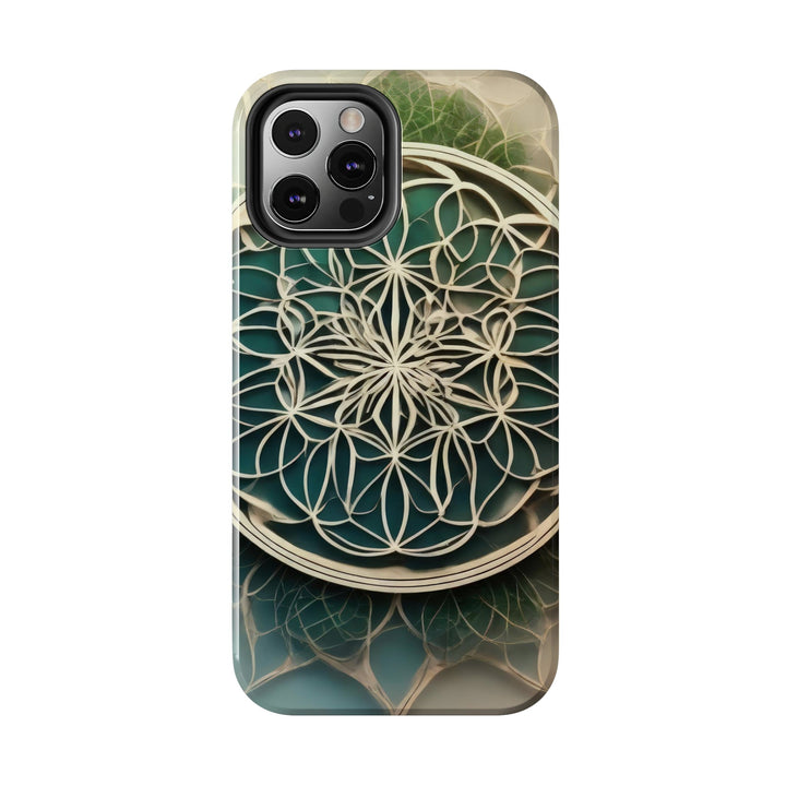 Circular Geometric Pattern - Tough Phone Case - Phone Case - g(0D·IO) - iPhone 13 Mini - -