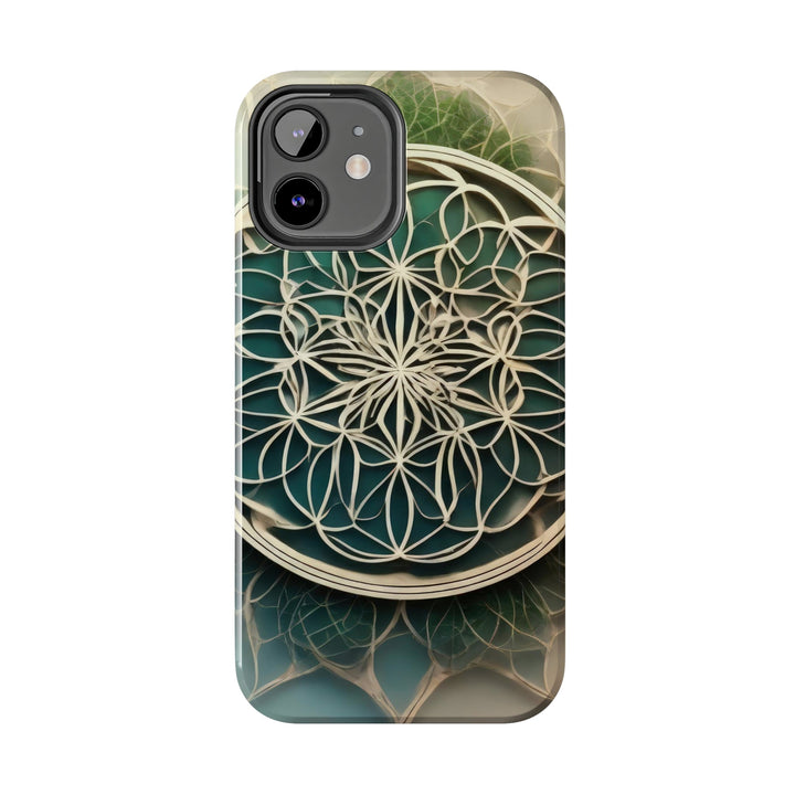 Circular Geometric Pattern - Tough Phone Case - Phone Case - g(0D·IO) - iPhone 13 Mini - -