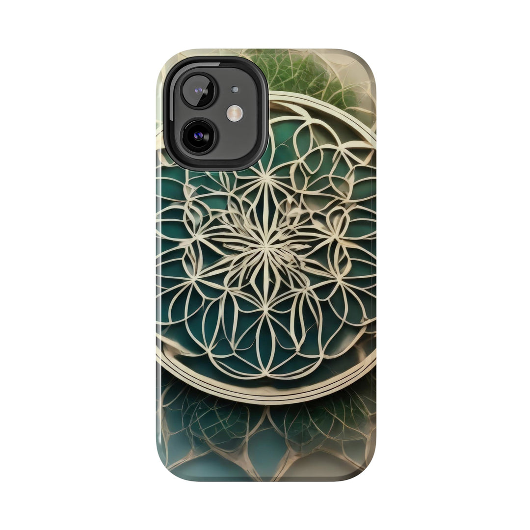 Circular Geometric Pattern - Tough Phone Case - Phone Case - g(0D·IO) - iPhone 13 Mini - -