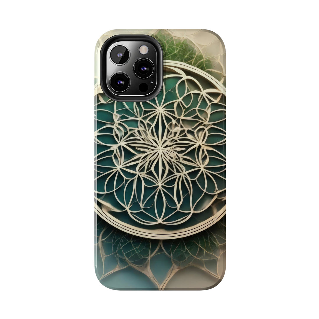 Circular Geometric Pattern - Tough Phone Case - Phone Case - g(0D·IO) - iPhone 13 Mini - -