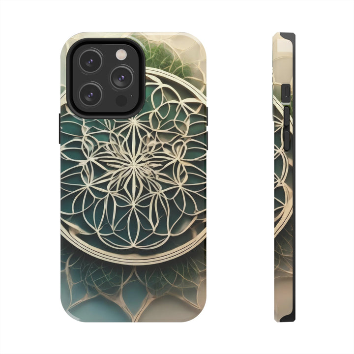 Circular Geometric Pattern - Tough Phone Case - Phone Case - g(0D·IO) - iPhone 14 Pro Max - -