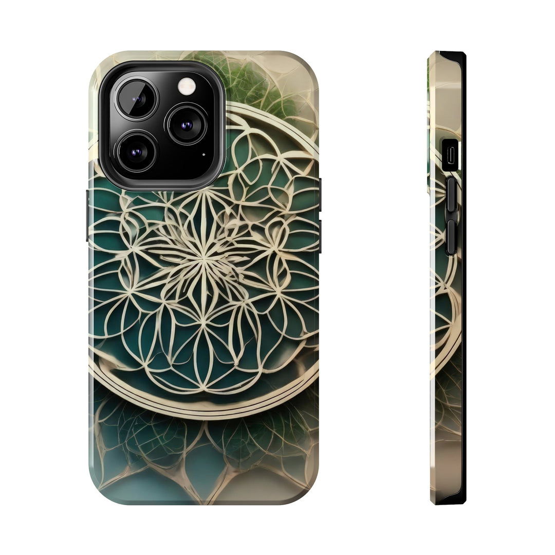 Circular Geometric Pattern - Tough Phone Case - Phone Case - g(0D·IO) - iPhone 13 Pro - -