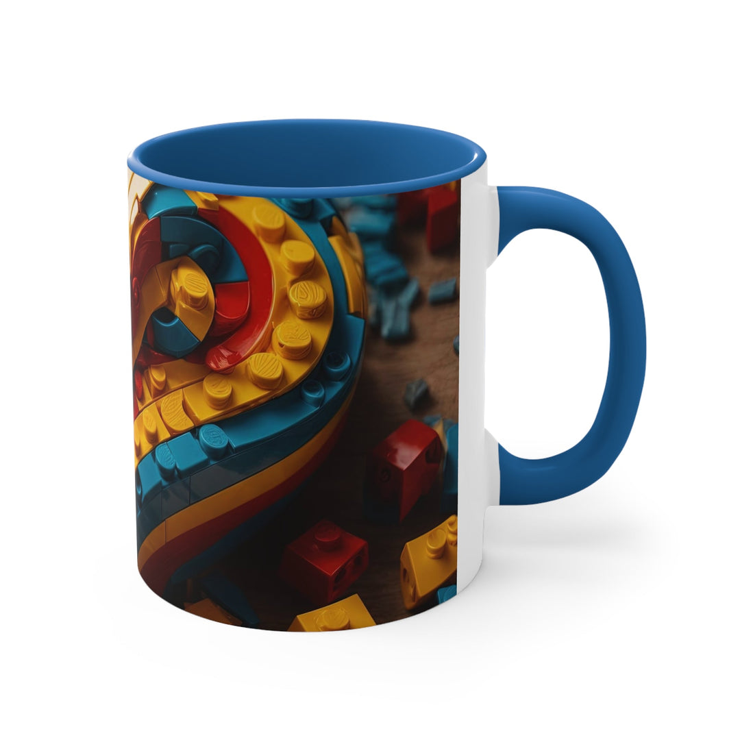 Colorful Bricks Heart - Accent Coffee Mug - Mug - g(0D·IO) - Pink - 11oz -