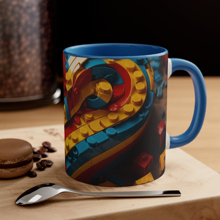 Colorful Bricks Heart - Accent Coffee Mug - Mug - g(0D·IO) - Pink - 11oz -