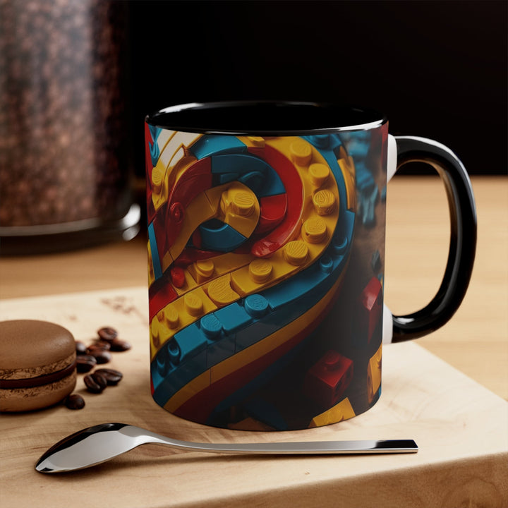 Colorful Bricks Heart - Accent Coffee Mug - Mug - g(0D·IO) - Pink - 11oz -