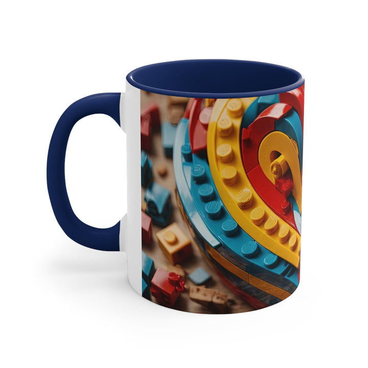 Colorful Bricks Heart - Accent Coffee Mug - Mug - g(0D·IO) - Pink - 11oz -