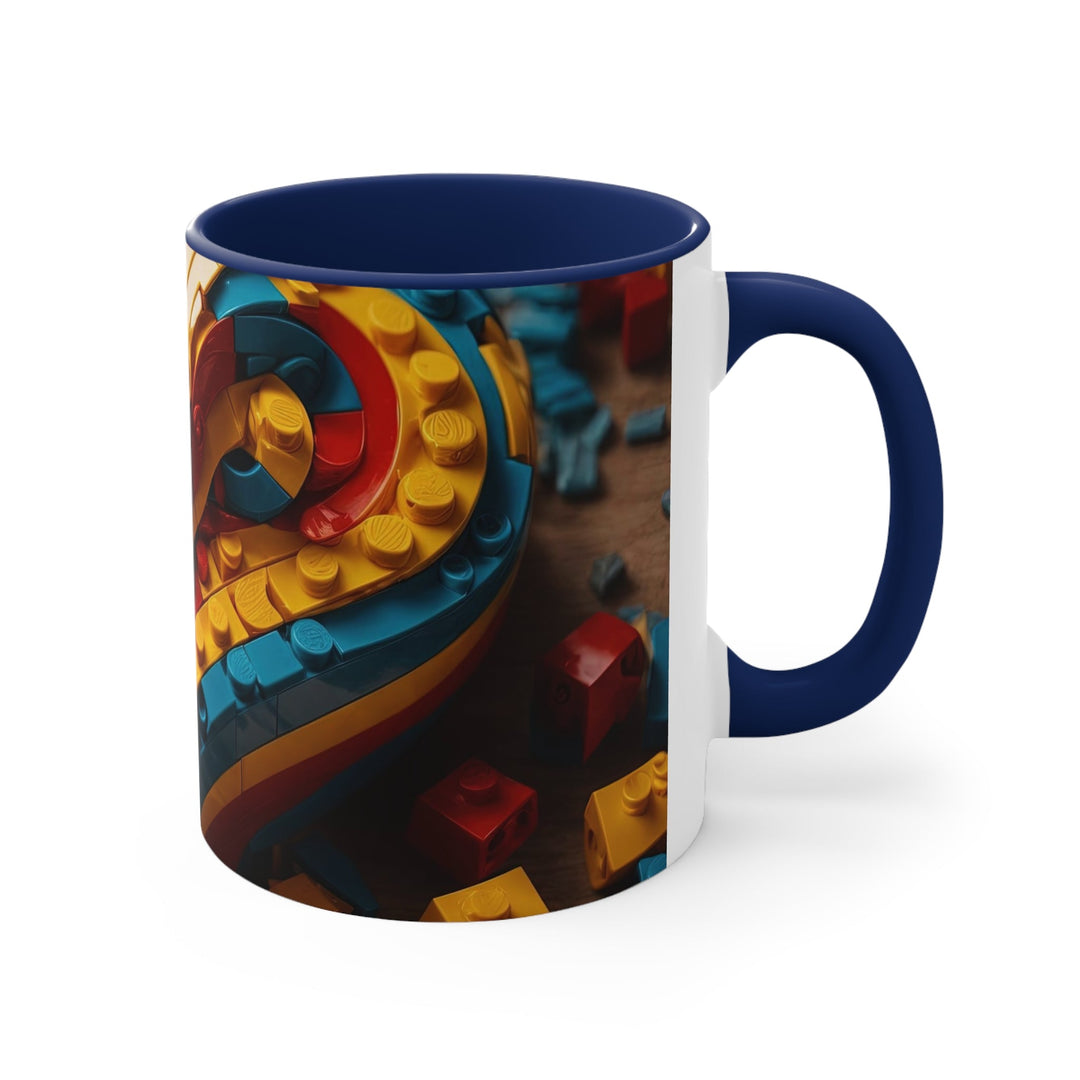 Colorful Bricks Heart - Accent Coffee Mug - Mug - g(0D·IO) - Pink - 11oz -