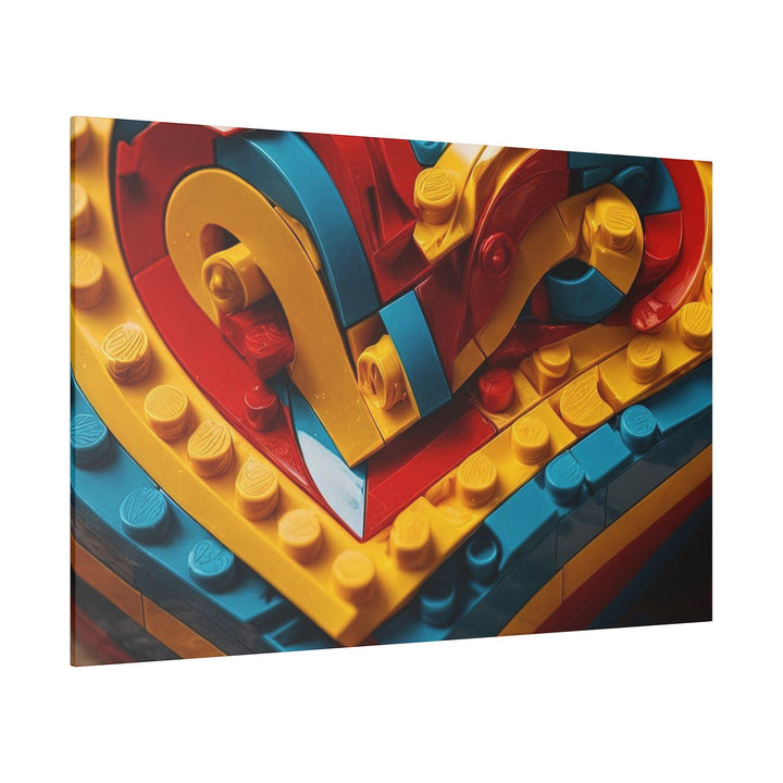 Colorful Bricks Heart - Matte Canvas - Canvas - g(0D·IO) - 32" x 32" (Square) - 0.75'' -