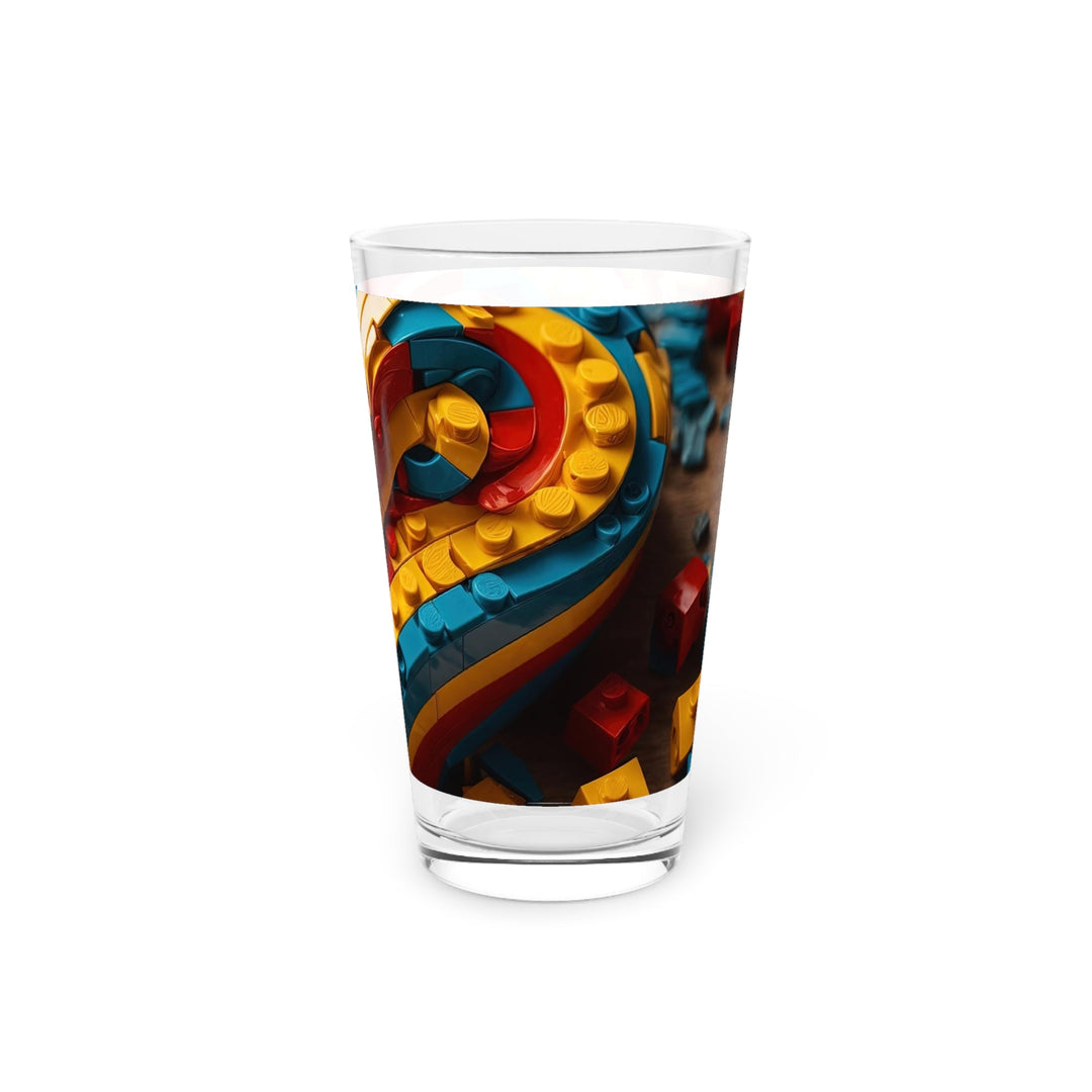 Colorful Bricks Heart - Pint Glass - Mug - g(0D·IO) - 16oz - -