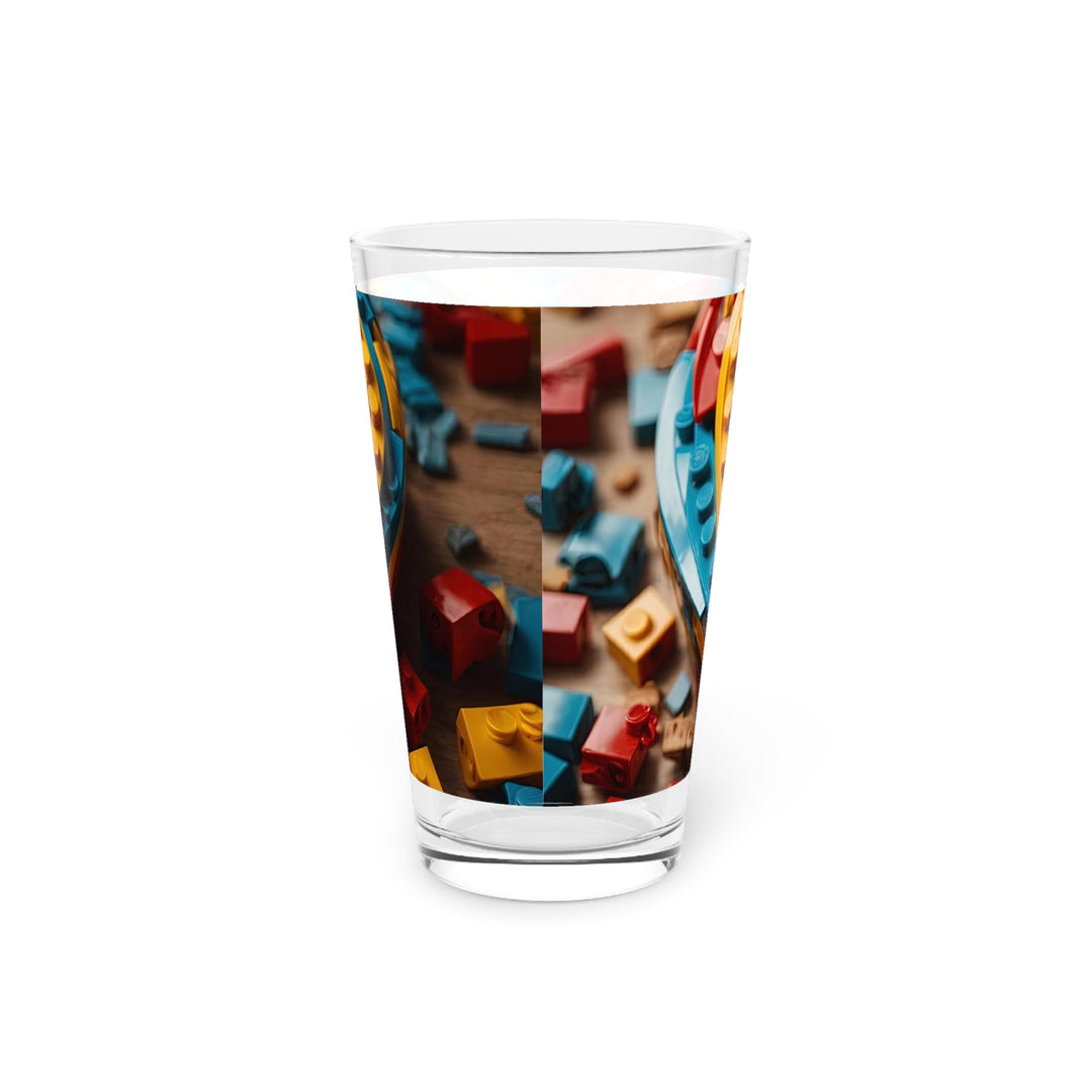Colorful Bricks Heart - Pint Glass - Mug - g(0D·IO) - 16oz - -