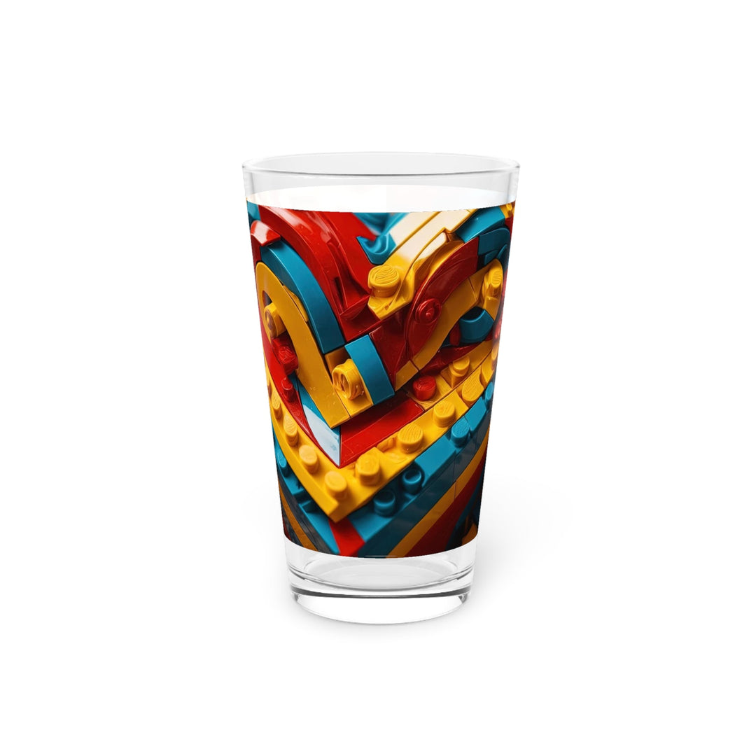 Colorful Bricks Heart - Pint Glass - Mug - g(0D·IO) - 16oz - -