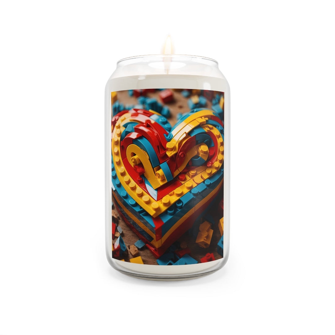 Colorful Bricks Heart - Scented Candle - Home Decor - g(0D·IO) - Sea Breeze - 13.75oz -