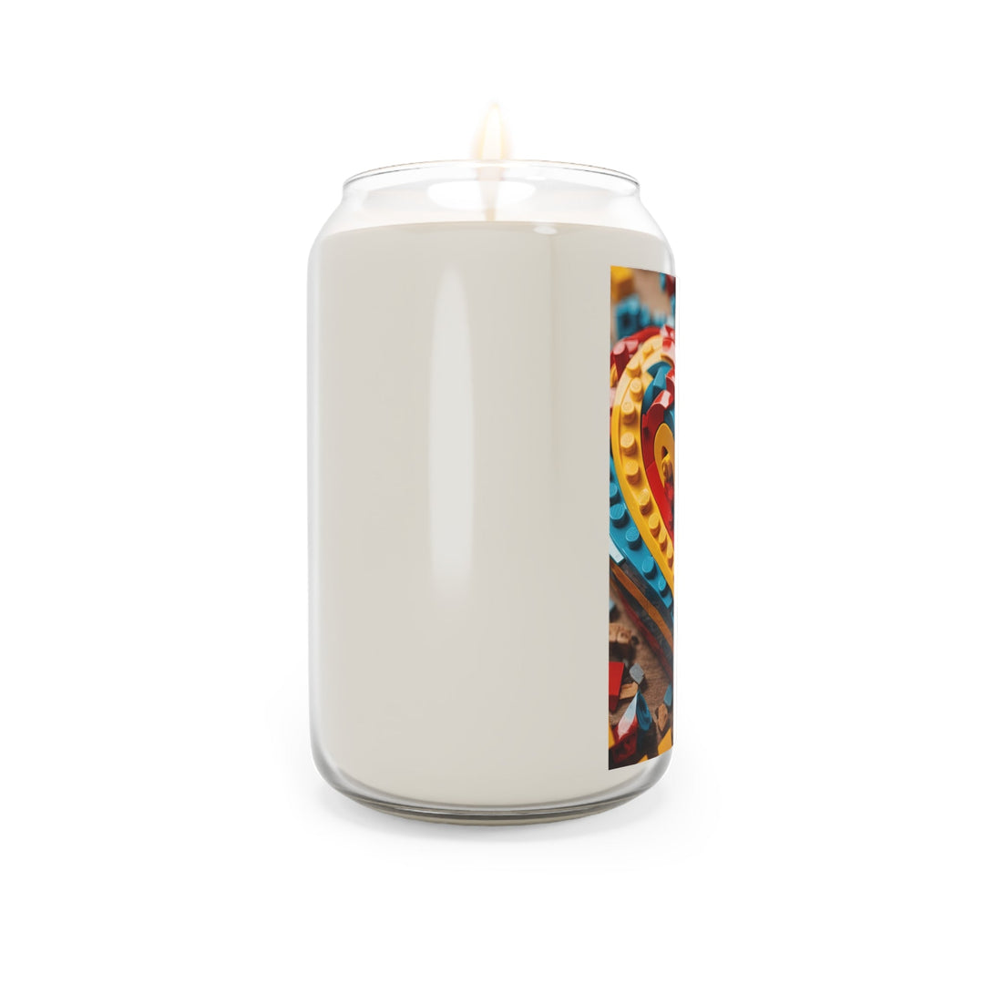 Colorful Bricks Heart - Scented Candle - Home Decor - g(0D·IO) - Vanilla Bean - 13.75oz -
