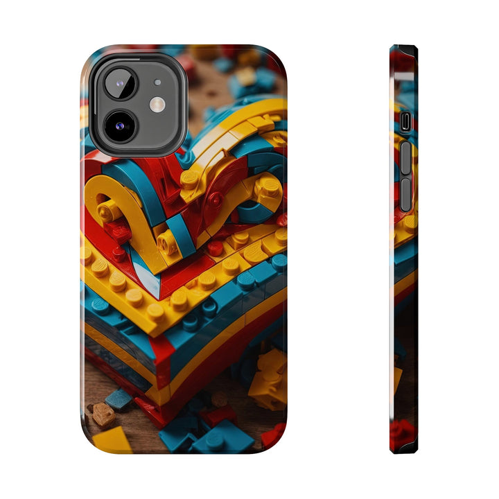 Colorful Bricks Heart - Tough Phone Case - Phone Case - g(0D·IO) - iPhone 12 - -