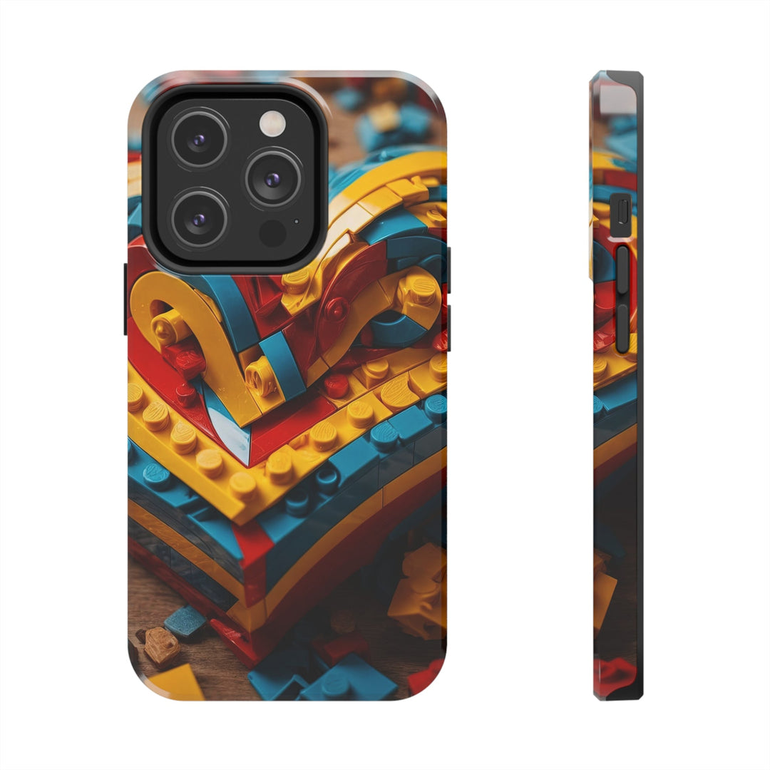 Colorful Bricks Heart - Tough Phone Case - Phone Case - g(0D·IO) - iPhone 14 Pro - -