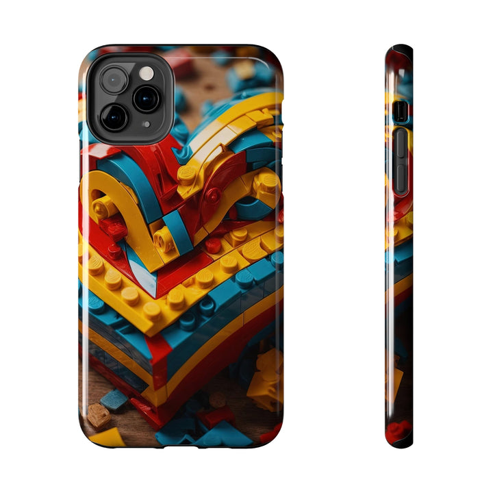 Colorful Bricks Heart - Tough Phone Case - Phone Case - g(0D·IO) - iPhone 11 Pro Max - -