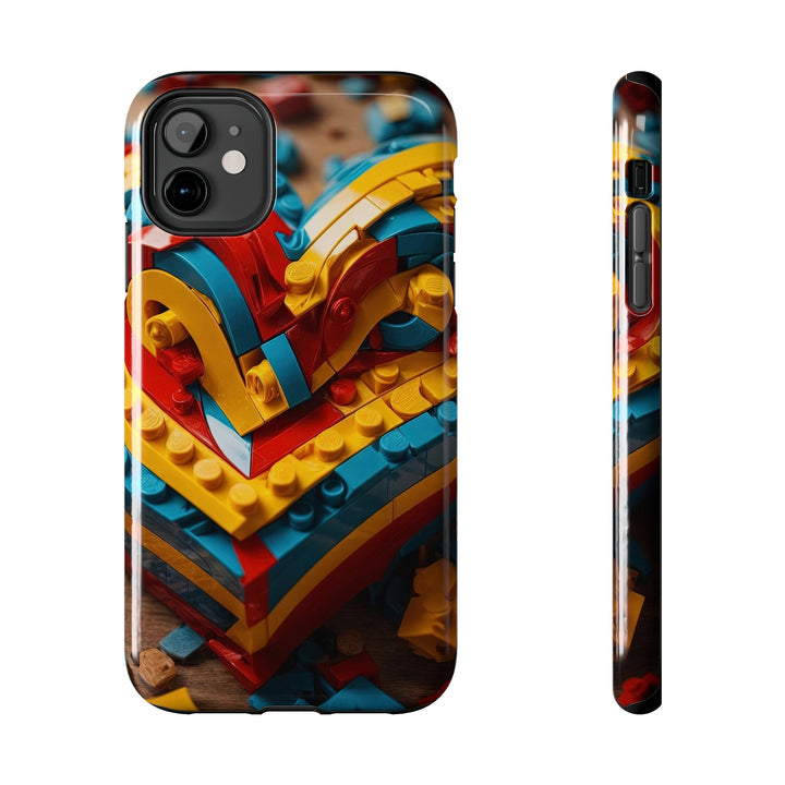 Colorful Bricks Heart - Tough Phone Case - Phone Case - g(0D·IO) - iPhone 11 - -