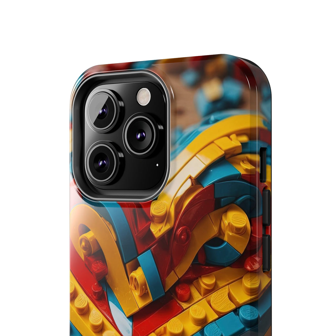 Colorful Bricks Heart - Tough Phone Case - Phone Case - g(0D·IO) - iPhone 13 Mini - -
