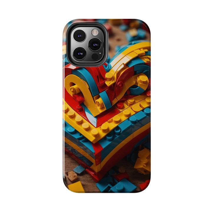 Colorful Bricks Heart - Tough Phone Case - Phone Case - g(0D·IO) - iPhone 13 Mini - -