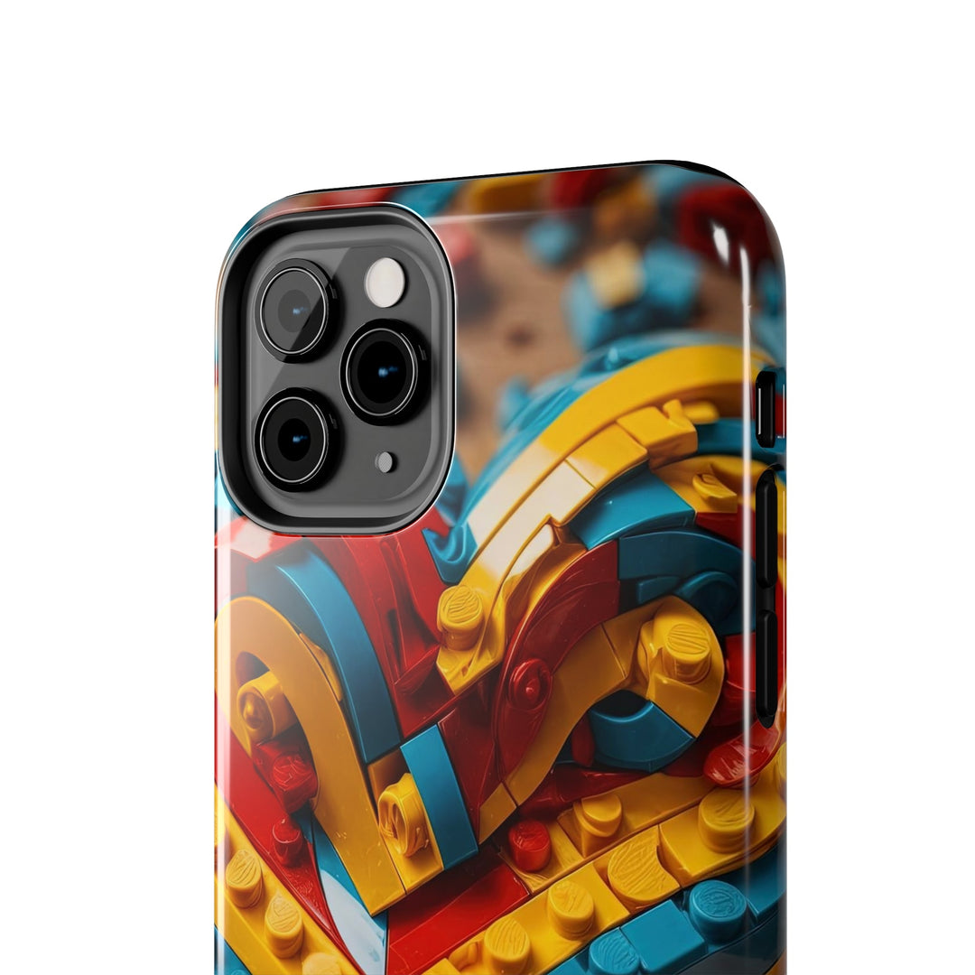 Colorful Bricks Heart - Tough Phone Case - Phone Case - g(0D·IO) - iPhone 13 Mini - -