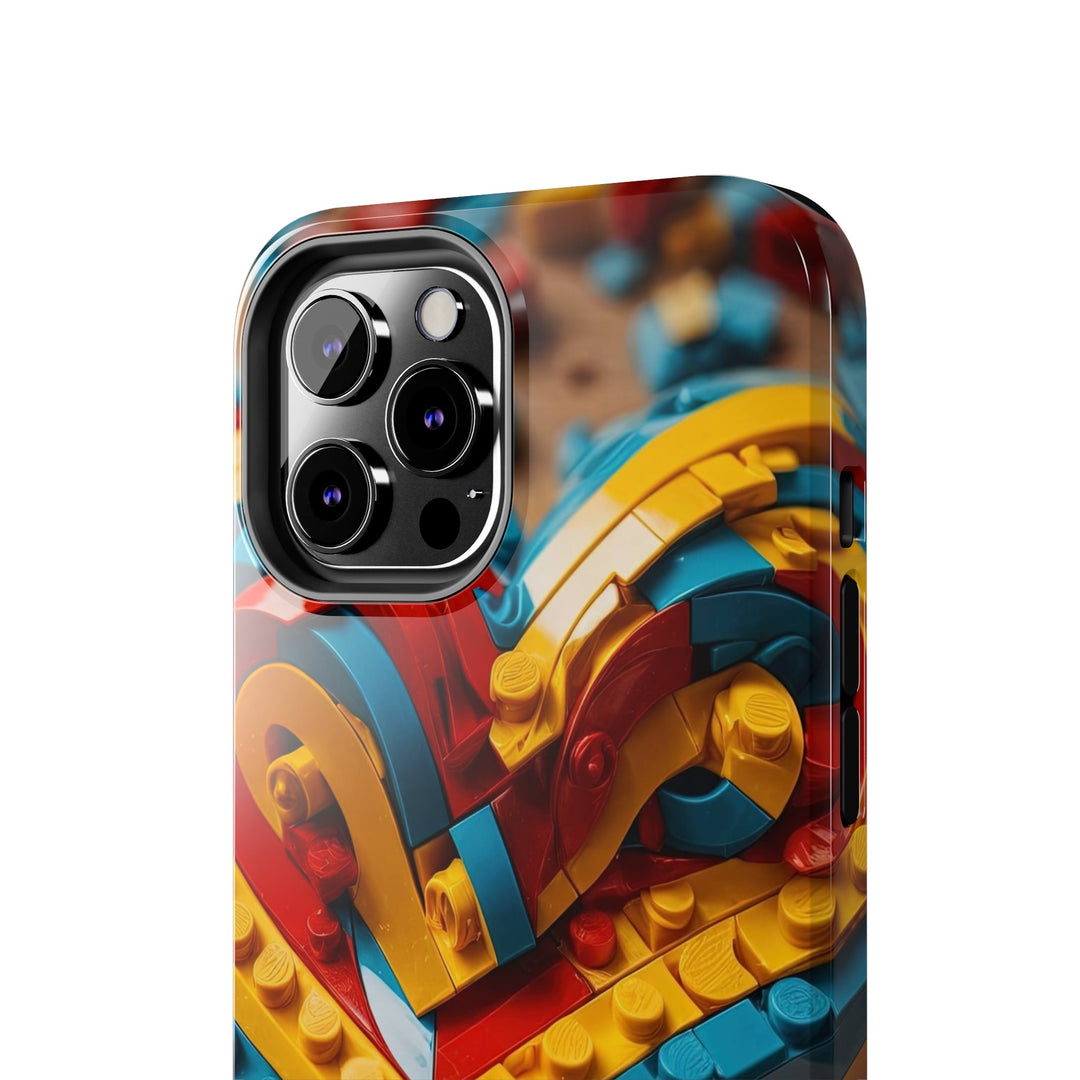 Colorful Bricks Heart - Tough Phone Case - Phone Case - g(0D·IO) - iPhone 13 Mini - -