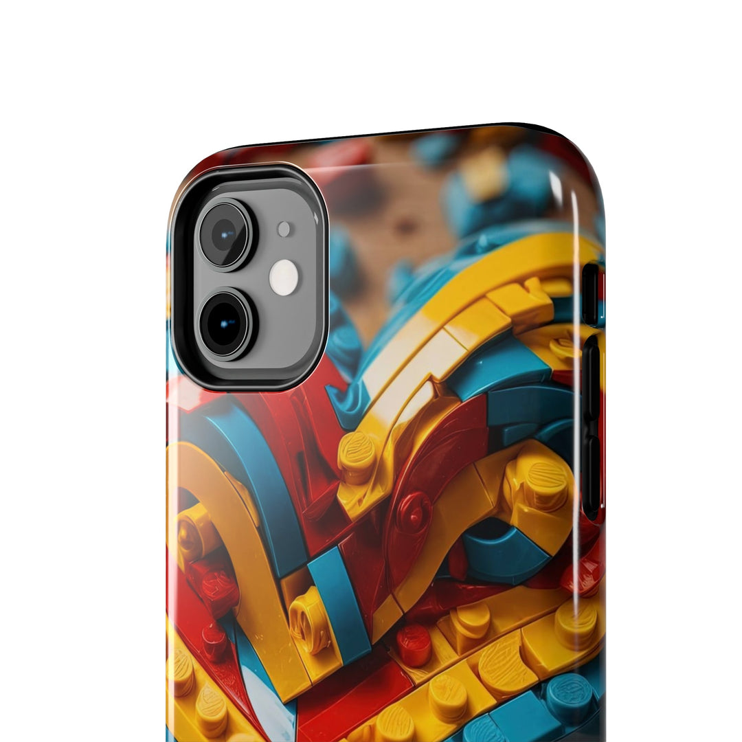 Colorful Bricks Heart - Tough Phone Case - Phone Case - g(0D·IO) - iPhone 13 Mini - -