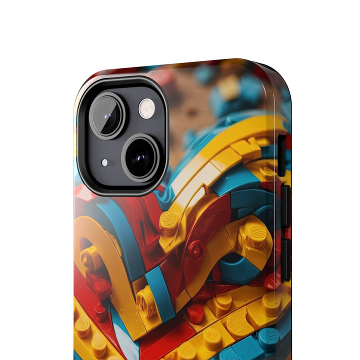Colorful Bricks Heart - Tough Phone Case - Phone Case - g(0D·IO) - iPhone 13 Mini - -
