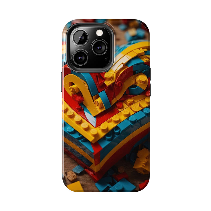 Colorful Bricks Heart - Tough Phone Case - Phone Case - g(0D·IO) - iPhone 13 Mini - -