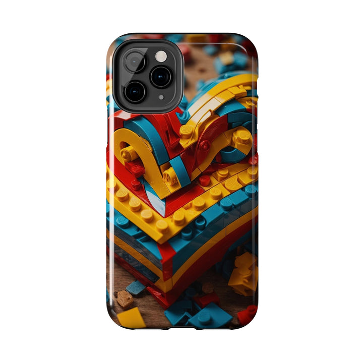 Colorful Bricks Heart - Tough Phone Case - Phone Case - g(0D·IO) - iPhone 13 Mini - -