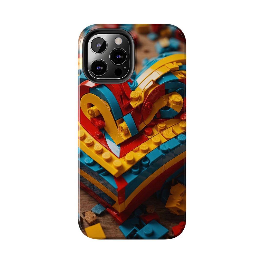 Colorful Bricks Heart - Tough Phone Case - Phone Case - g(0D·IO) - iPhone 13 Mini - -