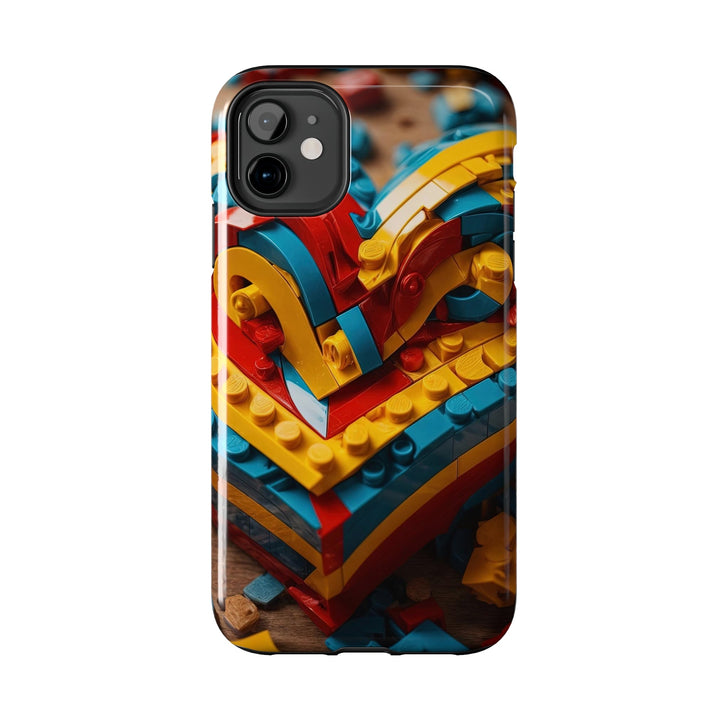 Colorful Bricks Heart - Tough Phone Case - Phone Case - g(0D·IO) - iPhone 13 Mini - -