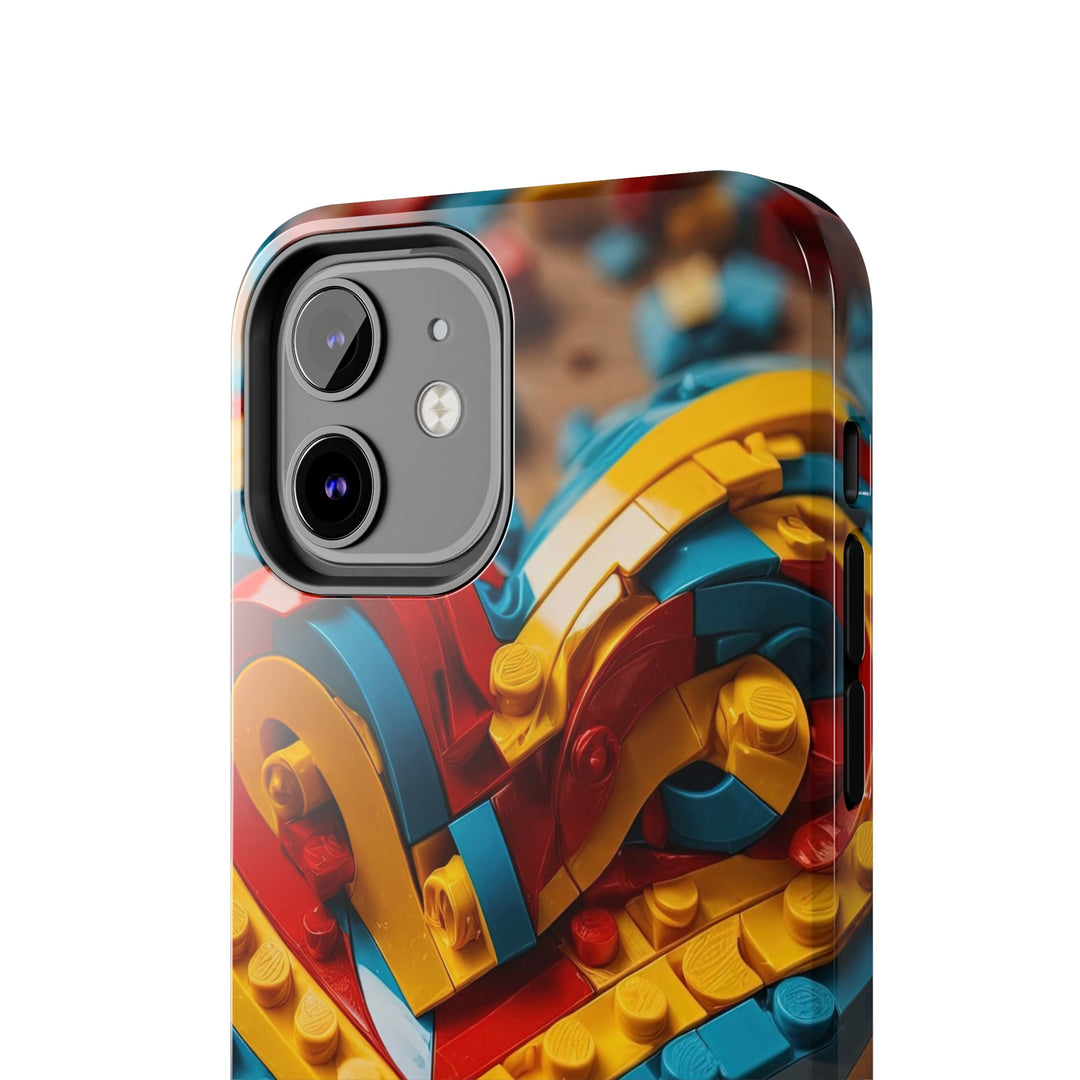 Colorful Bricks Heart - Tough Phone Case - Phone Case - g(0D·IO) - iPhone 13 Mini - -