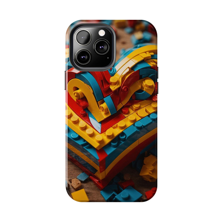 Colorful Bricks Heart - Tough Phone Case - Phone Case - g(0D·IO) - iPhone 13 Mini - -