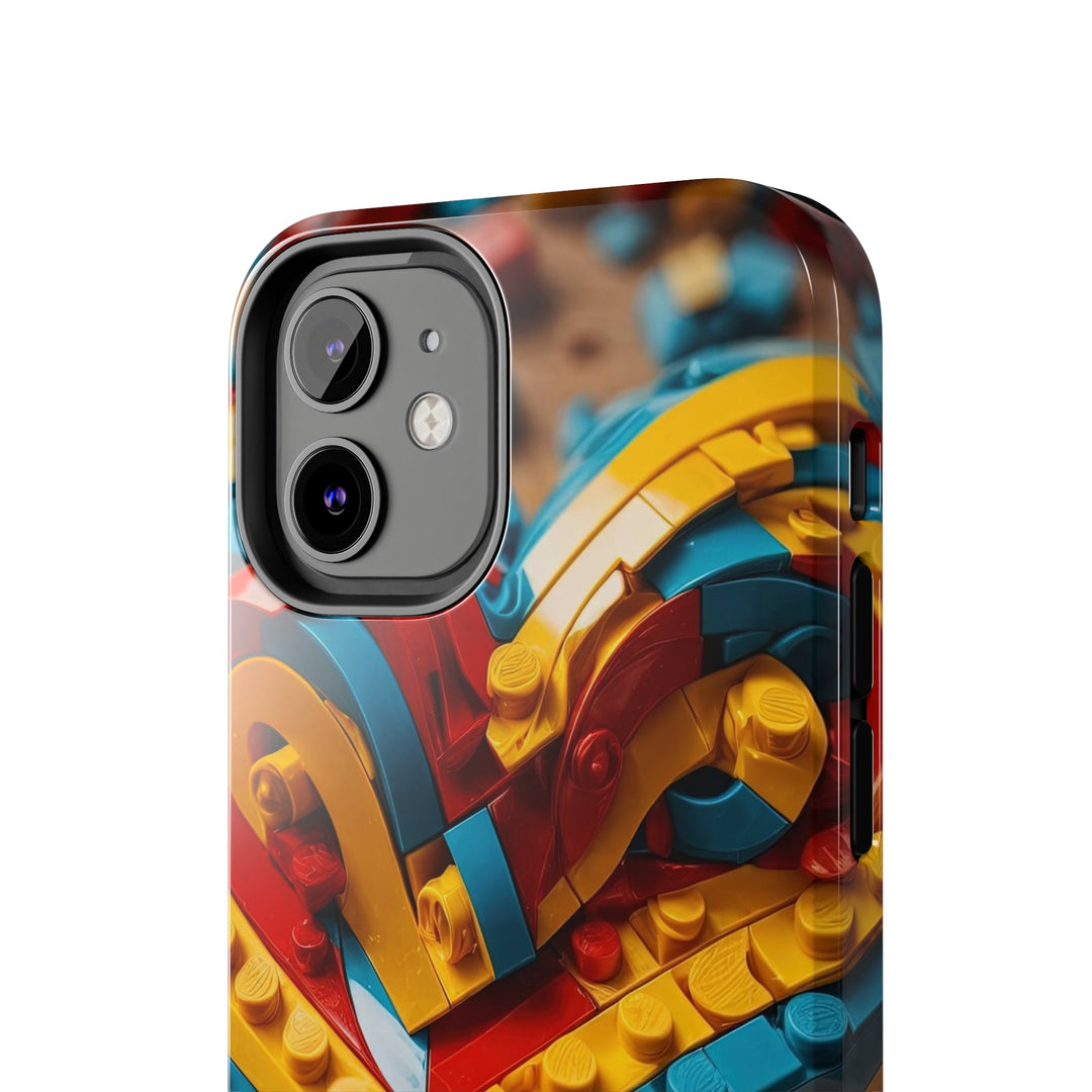 Colorful Bricks Heart - Tough Phone Case - Phone Case - g(0D·IO) - iPhone 13 Mini - -
