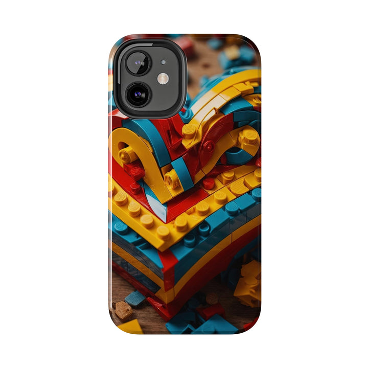 Colorful Bricks Heart - Tough Phone Case - Phone Case - g(0D·IO) - iPhone 13 Mini - -